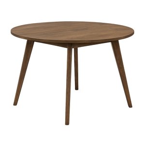 Handcrafted Cabot Mid-Century Modern Round Leg Dining Table