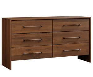 Cabot Contemporary 6-Drawer Dresser with Optional Mirror