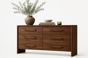 Cabot Contemporary 6-Drawer Dresser with Optional Mirror