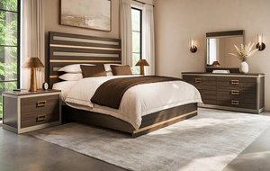 Sarah 4-Piece Wood Panel Bedroom Set