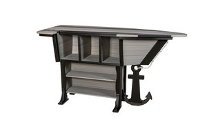 Poly Outdoor 76" x 32" Anchor Ave Bar Table