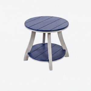 Poly Outdoor Serenity Round End Table