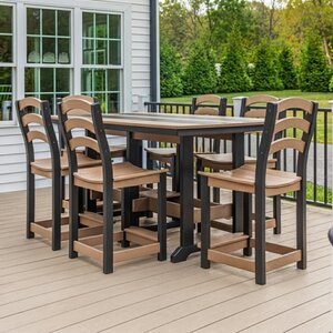 Poly Outdoor Seabreak Counter Table Set