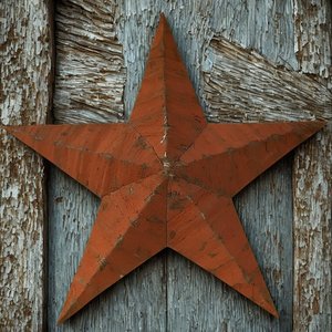 Large Tin Rustic Barn Star Wall Decor