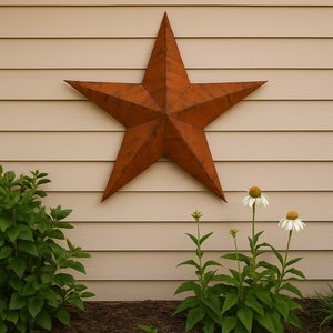 Jumbo Rustic Tin Barn Star Wall Decor - 36"