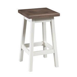 Solid Wood Chateau Farmhouse Counter Stool - Add Swivel and Back