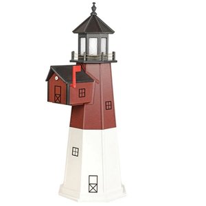 6' Poly lighthouse with Mailbox