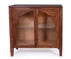 Cade Modern Small Sideboard with Arched Glass Doors