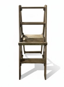 Outlet: Cherry Wood Library Step Stool Chair In-Stock