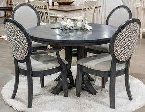 Handcrafted 5-Piece Turtle Bay Single Pedestal Dining Set