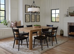 7-Piece Modern Shaker Leg Table Dining Room Set