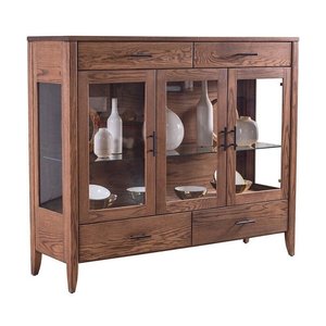 Splendor Modern Sideboard with Glass Doors - Quick Ship