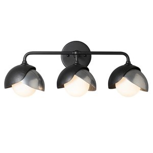 Hubbardton Forge Brooklyn 3-Light Double Shade Bathroom Sconce
