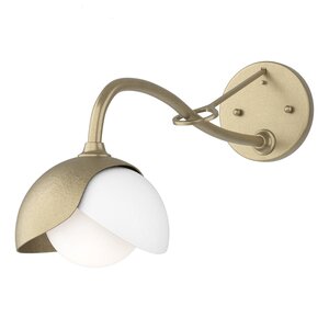 American Made Hubbardton Forge Brooklyn 1-Light Double Shade Wall Sconce