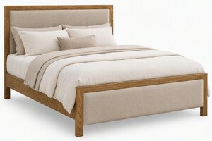 Handcrafted Marlowe Contemporary Upholstered Bed Frame