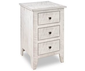 Galena Solid Wood 3-Drawer Nightstand - Quick Ship