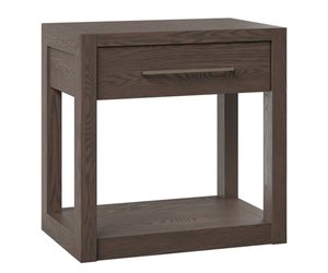 Solid Wood Chesterfield 1-Drawer Nightstand