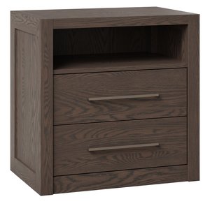Solid Wood Chesterfield 2-Drawer Nightstand