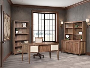 Handcrafted Stonehill Transitional 4-Piece Office Furniture Set
