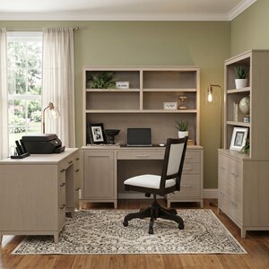 Handcrafted Stonehill Transitional 5-Piece Office Furniture Set