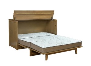 Cube Cabinet Murphy Bed with Shaker Panels and Tri-Fold Mattress