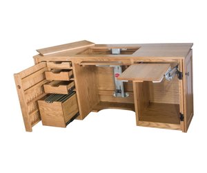 Naomi Solid Wood Sewing Cabinet with Removable Top - Choose Size