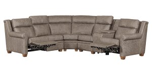 Urban Zero Wall Power Reclining Sectional Sofa with Tilt Headrest – 6 Piece