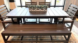 6-Piece Rectangle Poly Dining Set In-Stock and Ready to Ship