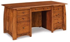 Solid Wood Mission Executive Desk