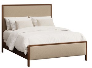 Cabot Modern Upholstered Bed with Rounded Edges