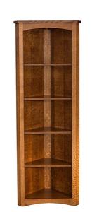 Handcrafted Solid Wood Corner Bookcase - Choose Size
