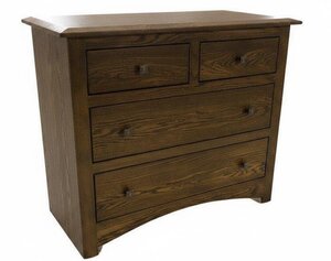 Outlet Oak Wood Chest of Drawer - In Stock