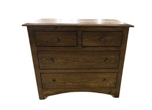 Outlet Oak Wood Chest of Drawer - In Stock
