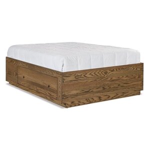 Solid Wood Platform Bed Frame with Extra Long Storage Drawer