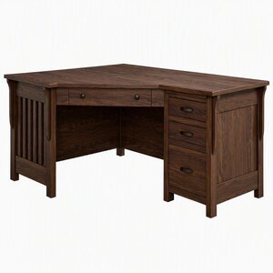Churchill Mission Solid Wood Corner Desk