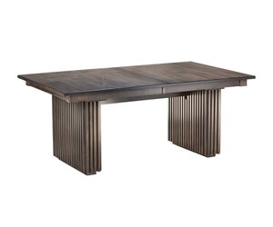 Urban Modern Linear Trestle Table with Fluted Base