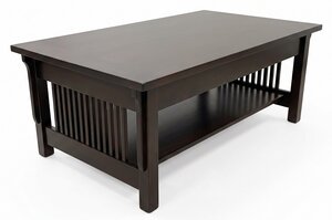 Outlet: Cherry Mission Coffee Table with Drawer - In-Stock