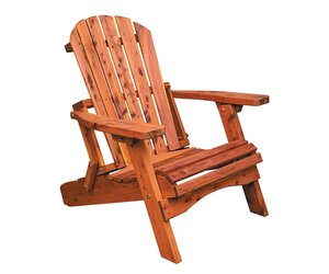 Cedar Wood Folding Adirondack Chair