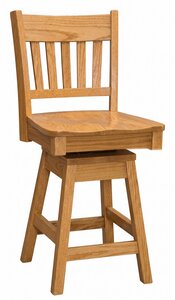 Outlet: Westport Mission Oak Swivel Counter Stool In-Stock