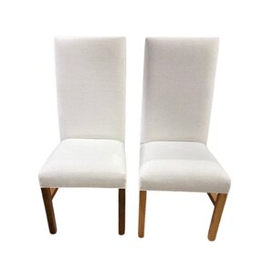 Outlet: Parsons Dining Chair Set with Barnwood Legs In-Stock (Set of 2)