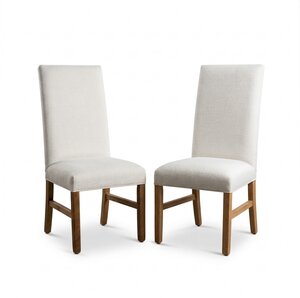 Outlet: Parsons Dining Chairs with Barnwood Legs In-Stock (Set of 2)