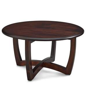 Megan Modern Round Coffee Table with Curved Base