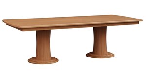 Handcrafted Bixby Modern Double Pedestal Dining Table