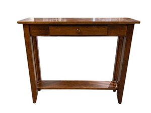 Outlet: Hardwood Large Mission Hall Table with Drawer In-Stock