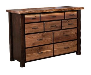 Crosslake Live Edge 10-Drawer Dresser