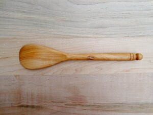 American Made Handcrafted Maple Wooden Spurtle In-Stock