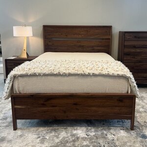 Cabot Contemporary Platform Bed – Open Slat Headboard In-Stock and Ready to Ship