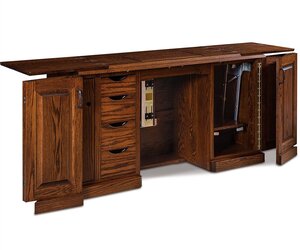 All-In-One Artisan Craft Sewing Console Cabinet