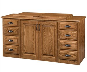 Heritage Storage Sewing Cabinet with Eight Drawers