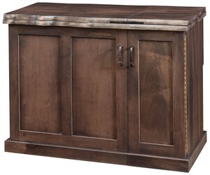 Manufactured Live Edge Hideaway Sewing Cabinet